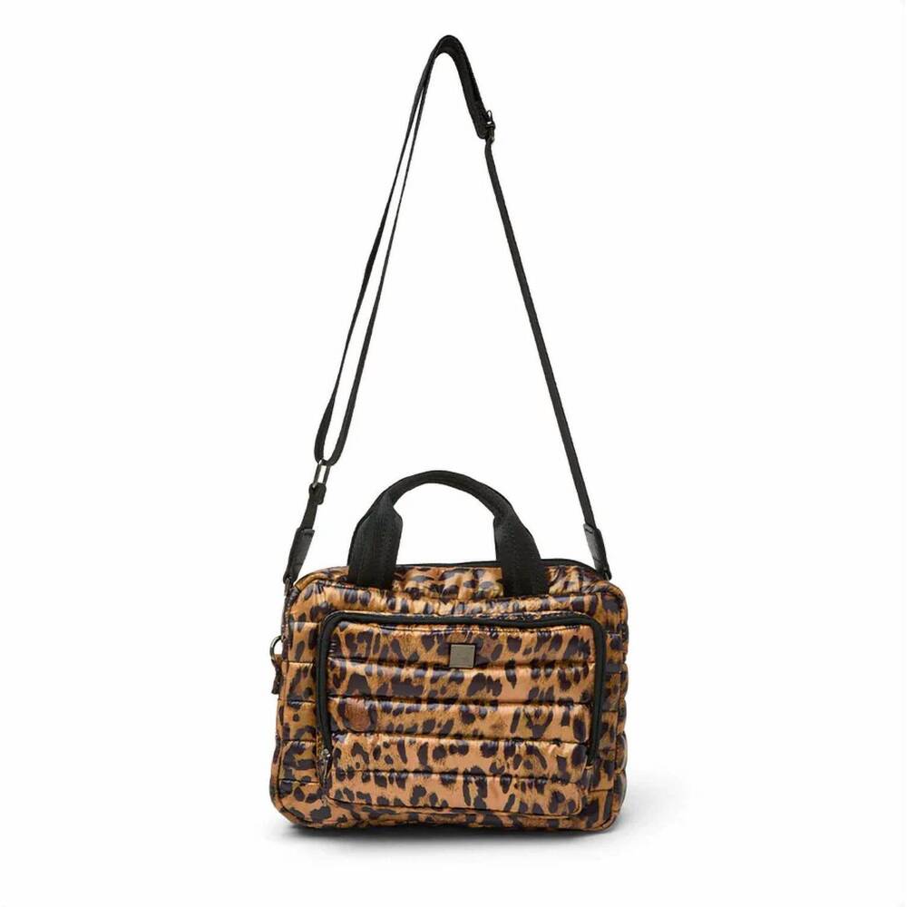NEW THINK ROYLN women's stowaway toiletry case in leopard